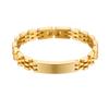 YF8124 Simple Metal Thickened 10MM Watch Strap Bracelet Mens Womens 18k Gold Plated Waterproof Stainless Steel for Party