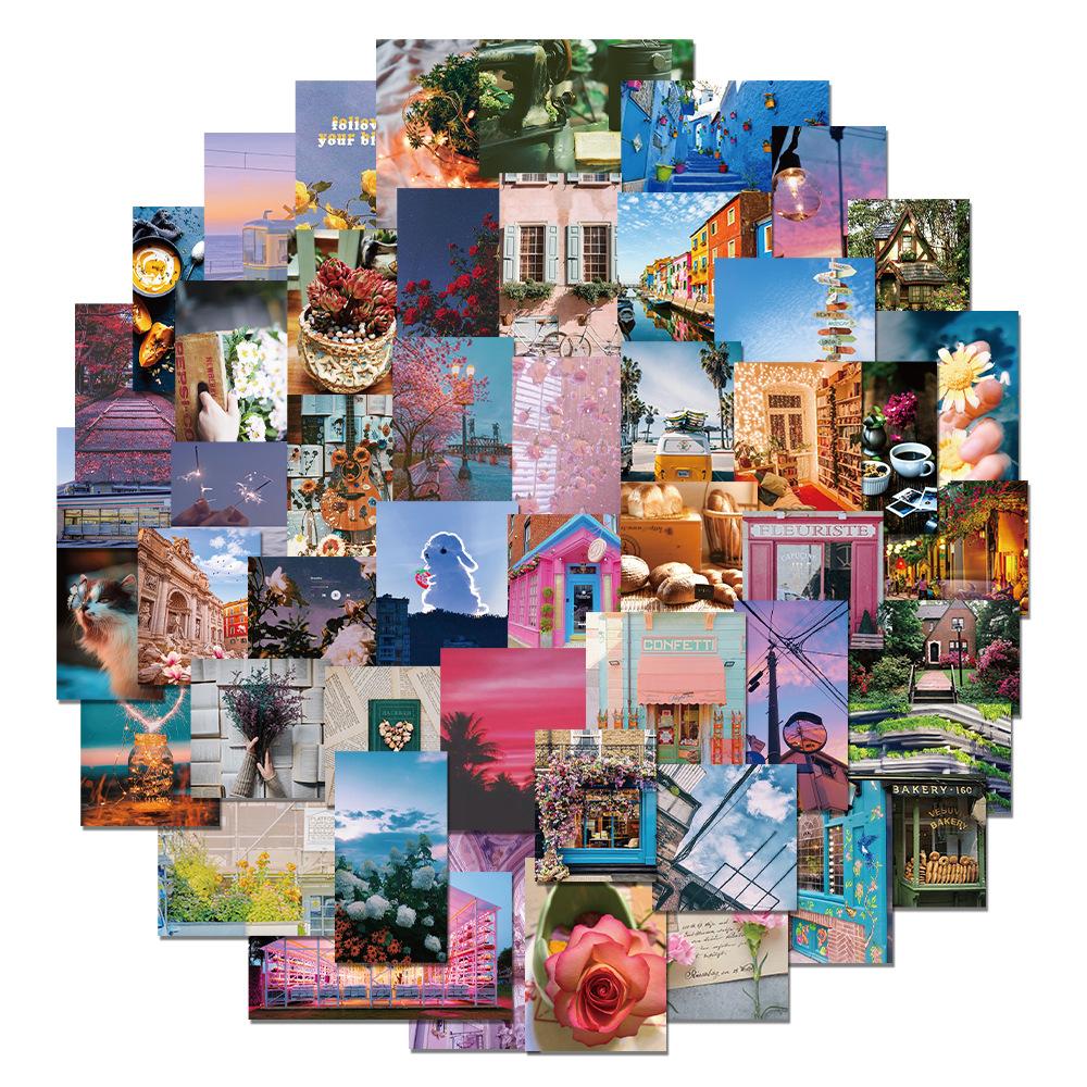 

50 Ежедневных литературных и художественных наклеек Персонализированный декоративный чемодан Блокнот Водонепроницаемые и съемные без повторного наклеивания