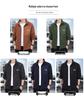 Woodpecker Men's Thickened Fleece Hoodie Jacket - Warm Stand Collar for Autumn/Winter Outdoor Sports