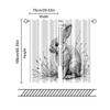 2 pcs   filtering curtains (excluding rods   non-movable   without batteries) Chic Line Art Rabbit for use in bedrooms and living