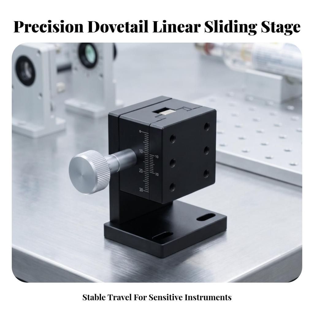 Fine Tuning Manual Sliding Stage | Compact, Table with Dovetail Guide
