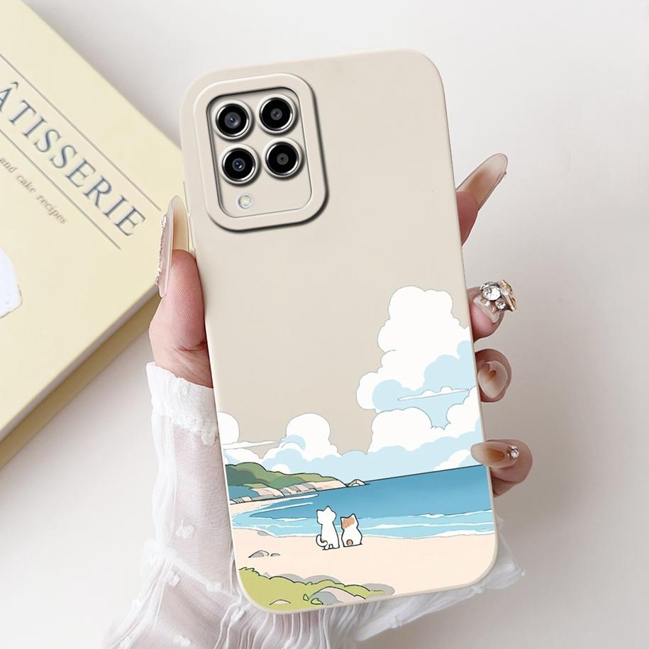 For Samsung M33 M53 5G Case SM-M336B SM-M536B Camera Protection Soft Cover On Samsung Galaxy M33 M 33 M 53 GalaxyM53 Flower Case