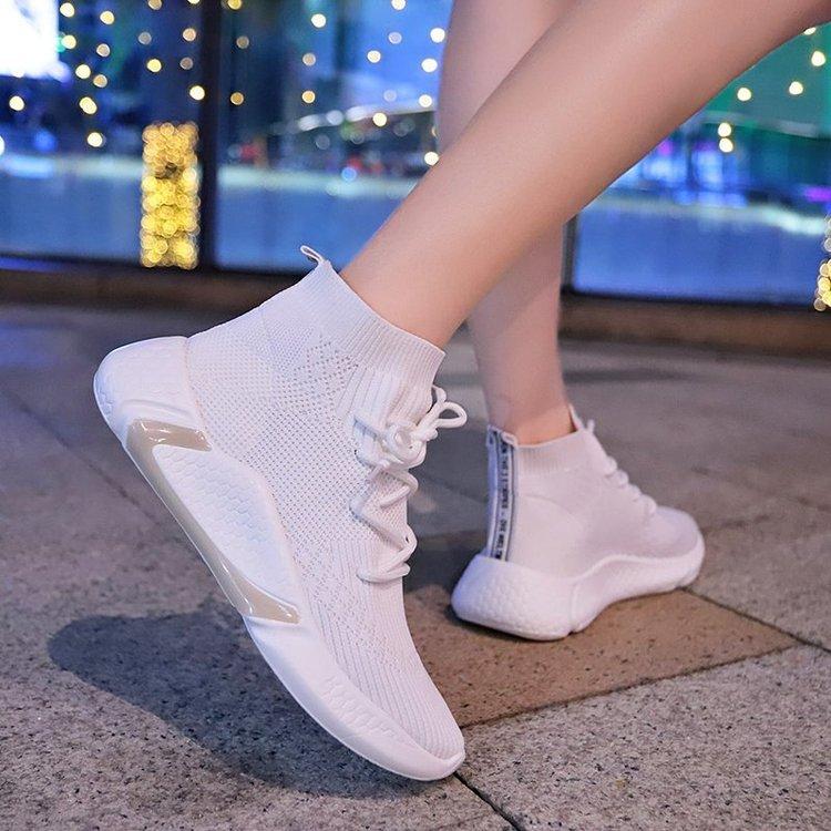 Calcetines Zapatos De Mujer Nuevo Verano Casual All-match Super Fire  Breathable Net Rojo High Top Ins Zapatillas Blancas comprar a buen precio —  entrega gratuita, reseñas reales con fotos — Joom
