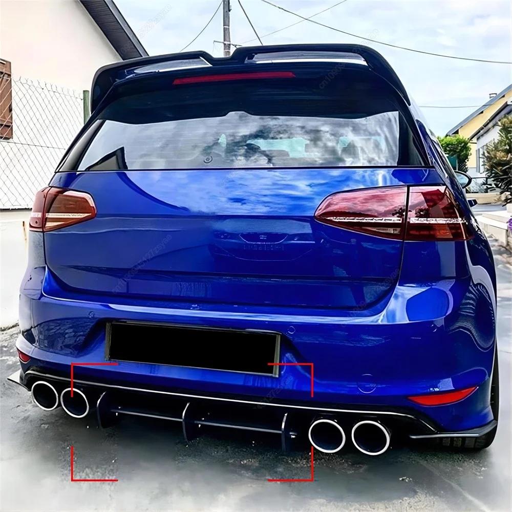 3 Fins Car Rear Bumper Diffuser Tail Apron Flaps Side Splitters For Volkswagen VW Golf 7 MK7 R R-Line 2013-2016 Body Kits Tuning