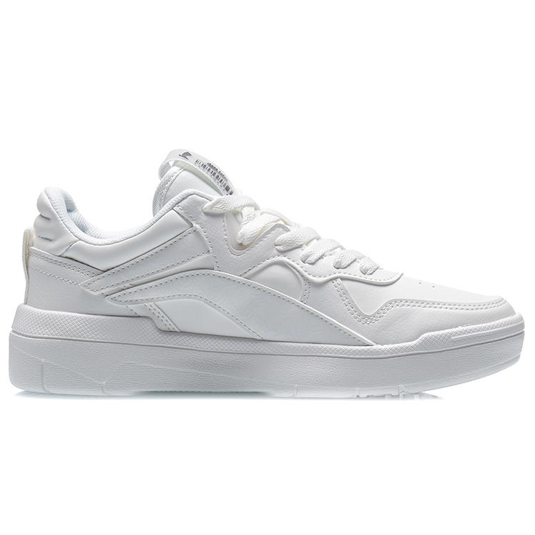 Li Ning Abrasion Resistant Breathable Low top Skateboard Shoes Women's White AECR004-1