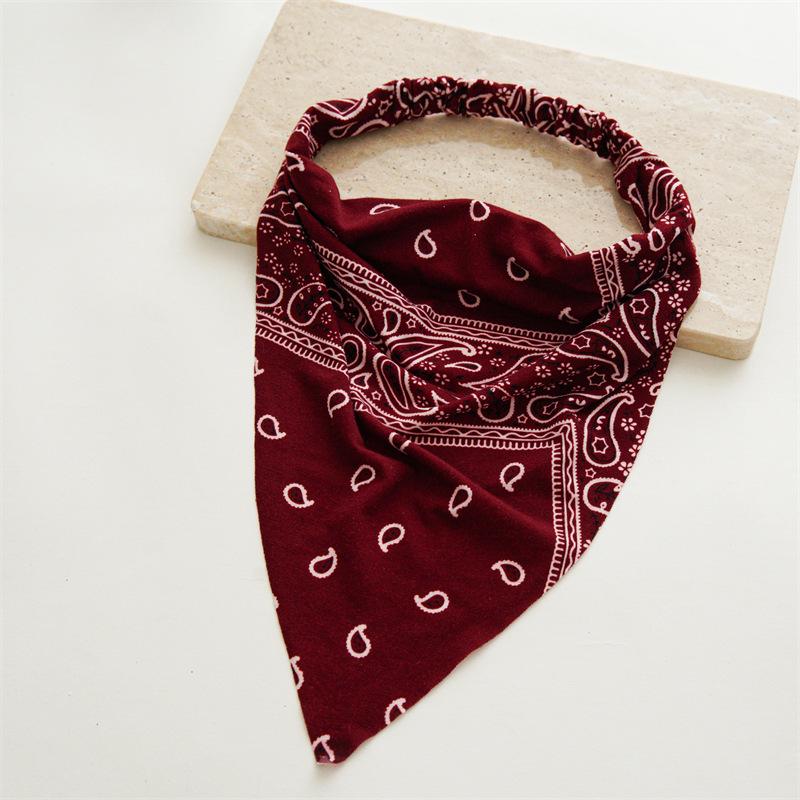 

Европейский и американский ретро треугольный платок: Стильная, универсальная, прочная и высокоэластичная женская резинка для волос