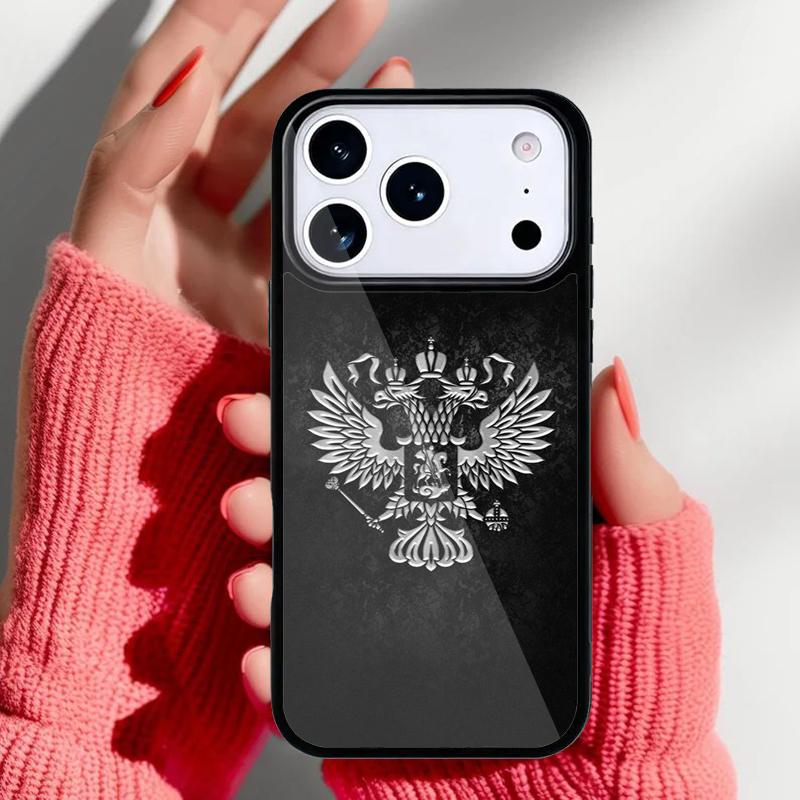 Russian Passport Flag Phone Case for iPhone 17 Air 16e 15 14 13 Pro Max Back Cover for 12 11 Pro Coque