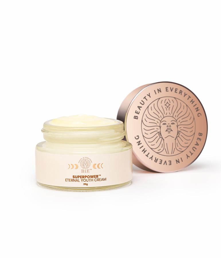 BiE Superpower - Eternal Youth Cream | Anti-Aging Cream with Squalane, Almond Oil & Ginseng Stem Cells | Reduces Wrinkles & Fine Lines | Unisex |
