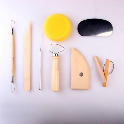 8Pcs Set Clay Ceramics Molding Tools Wood Knife Pottery Tool Practical Soft Clay Tools