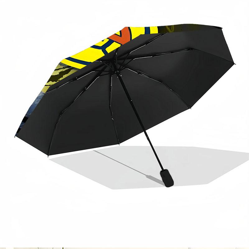 Club America Print Automatic Open Close Umbrella, Portable Foldable Umbrella, for Outdoor Commute Camping Trip, Ideal Birthday Gift