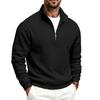 Men's Half-Zip Stand Collar Fleece Lined Sweatshirt.