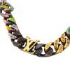 M69462 Accessories Monogram Metal Collier Chain Links Patches Mini Necklace Gold Metal Used