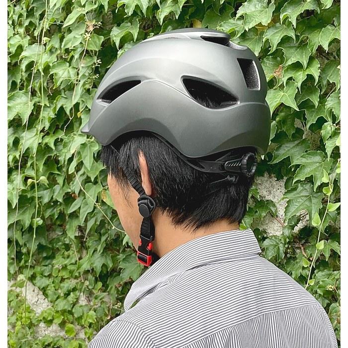 [Foglia] Urban Helmet Long Brim Bicycle Helmet Adult Black City Riding CE Certified European Standard TWT-004-BK 57-61cm