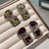 Vintage Crystal Patchwork Water Drop Geometric Rhinestone Earrings for Women