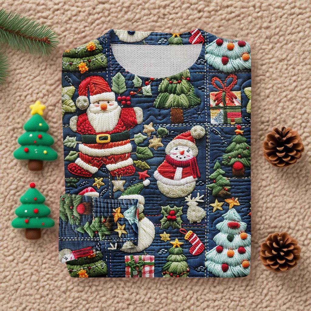 Women'S Christmas Sweater Cute Fun Christmas Sweater Fall And Winter Long Sleeve Knitted Sweater