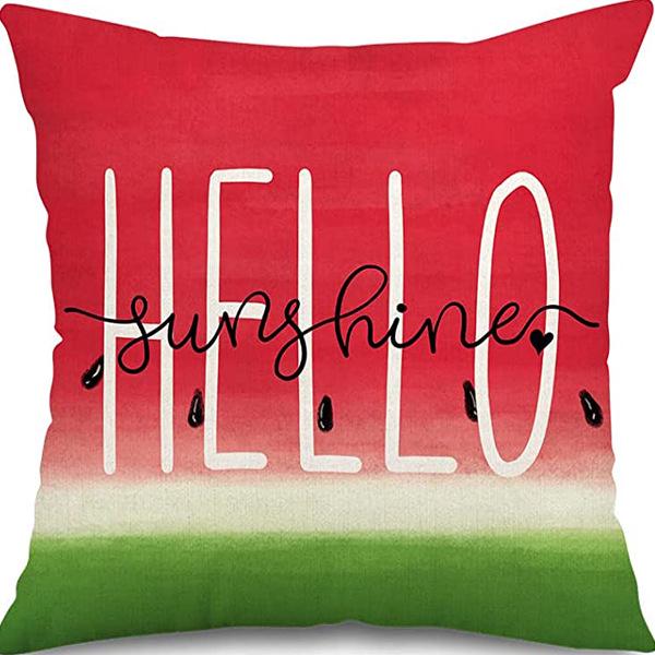 Nowa Nordycka Poszewka na Poduszkę z Lnu - Letni Nadruk Owocowy Poszewka na Poduszkę na Sofę