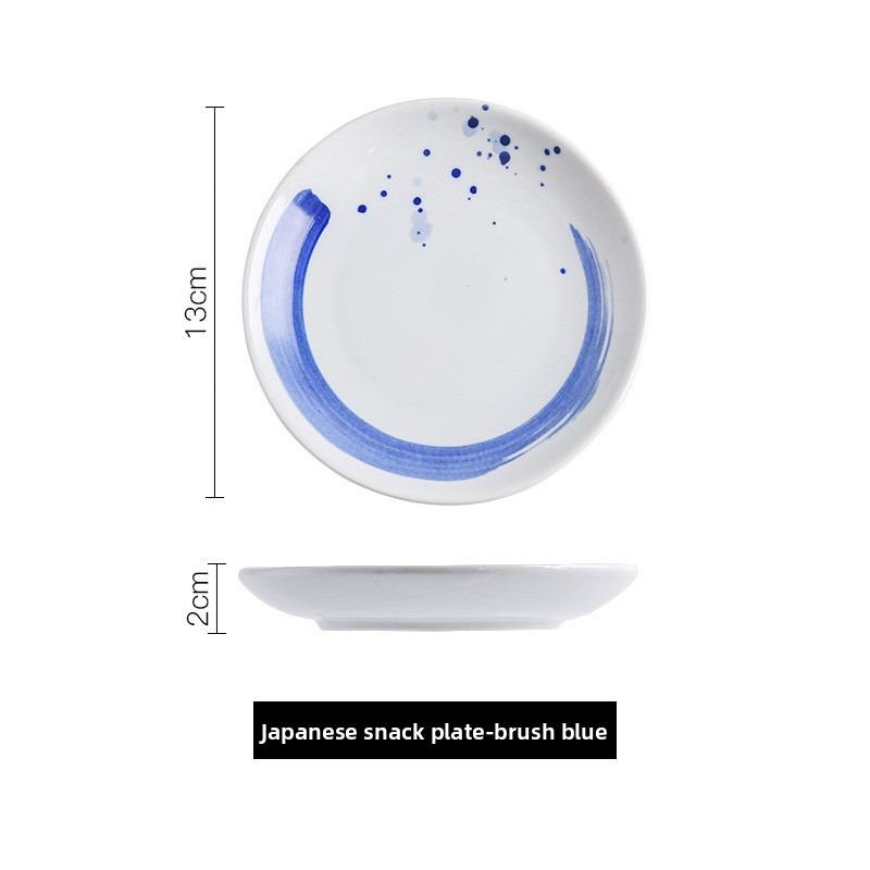 5-inch Small Ceramic Saucers Japanese-style Tableware for Home Use Vinegar Saucers Condiment Saucers Creative Snack Plates