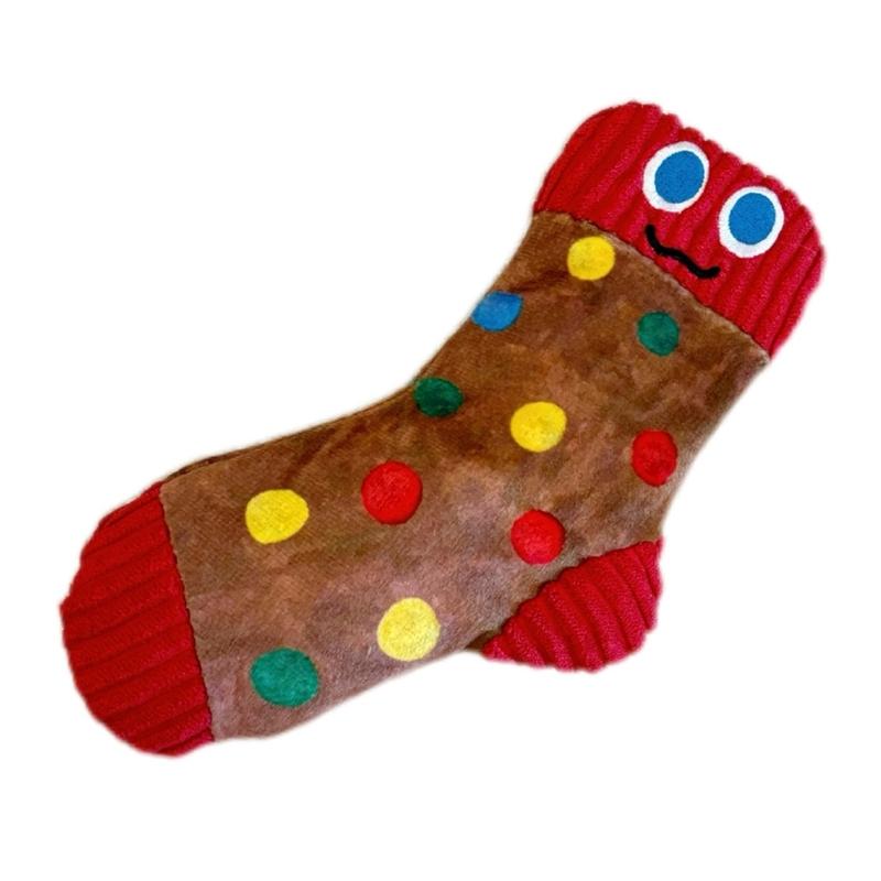 

Мягкая плюшевая носочная жевательная игрушка для собаки, милая пищалка, безопасный интерактивный кормушка для лакомств для мелких пород, развлечение