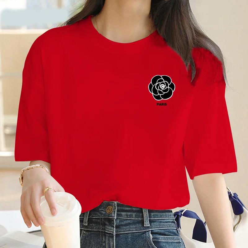 Luxury brand printed women's T-shirt  cotton street Y2KT T-shirt Summer graphic fashion women's T-shirt women's T-shirt