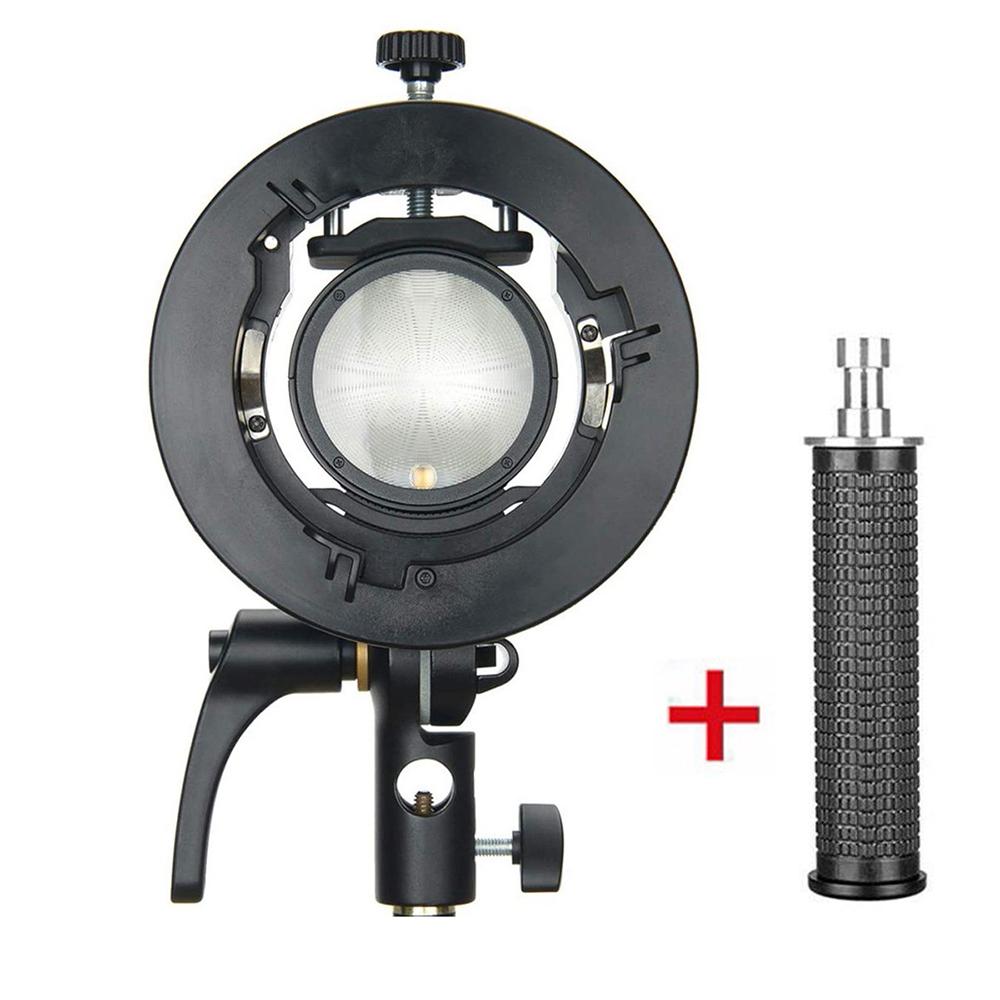 Godox S2 Flash Holder Bracket S-type Bowens Mount Lamp Holder Handheld for Godox Flash Light Snoot Softbox Beauty Dish Honeycomb