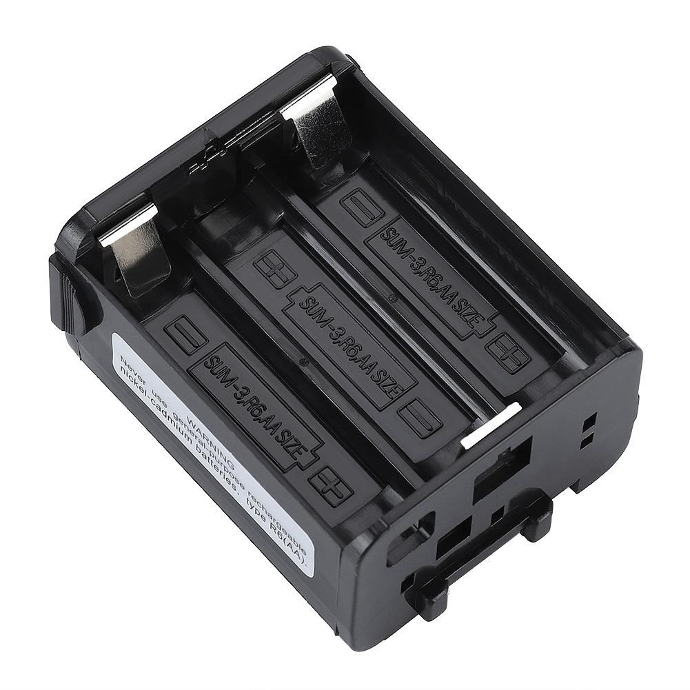 Akkufach für Kenwood TH-28TH-48TH-78HT Funkgerät Walkie Talkie Kapazität (6*AA)  Schwarz