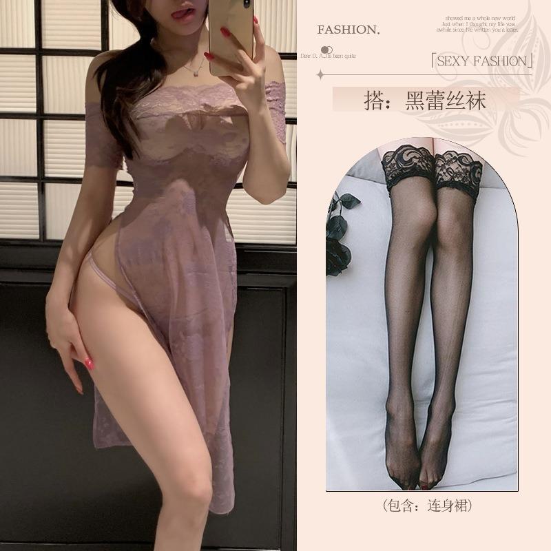 Sex Underwear Cheongsam Fun Women's Abstinence Large-scale Qqny Couple Love Fun Open Crotch Sexy Pajamas