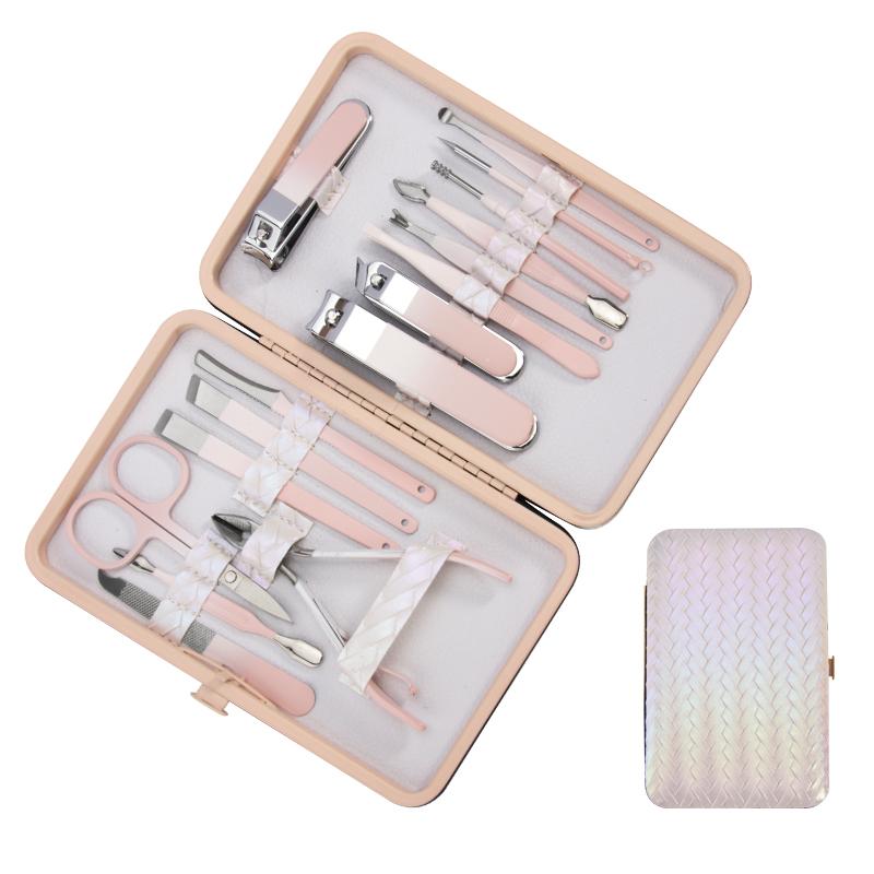 Finger Nail Clippers Pedicure Knives Exfoliation & Nail Art Tools 18-Piece Set-Carbon Steel Durable