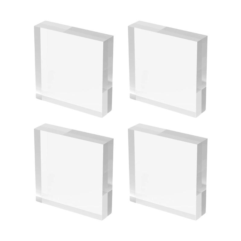 Acrylic Display Stand for Jewelry and Crystal Pieces, Clear Polished Countertop Pedestal for Vanities, Shops and Shelves