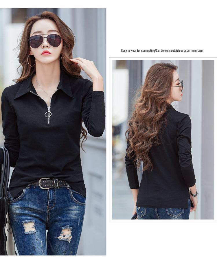 Dámská polokošile s dlouhým rukávem a klopou - Kolekce Jaro/Podzim 2025, Ideální pro profesionální i neformální nošení