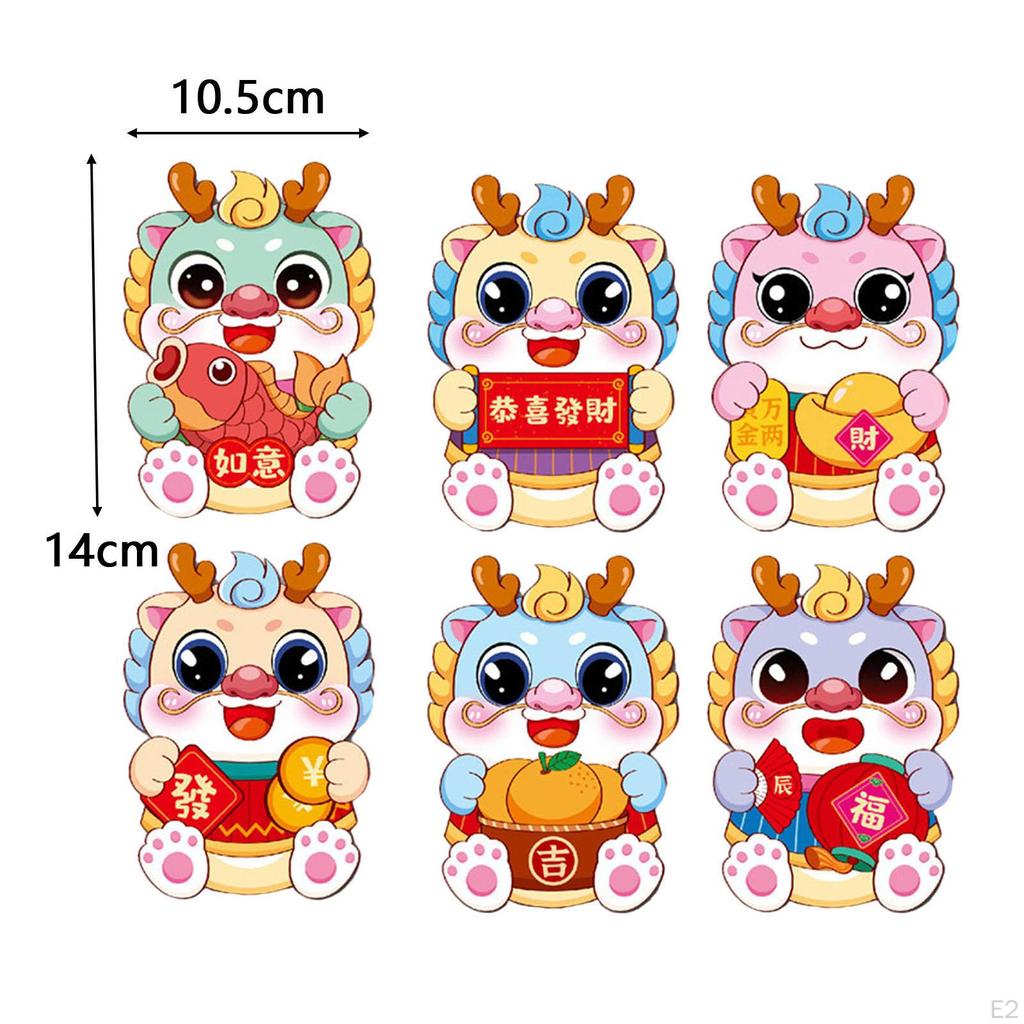 6 Red Envelopes for The Chinese Lunar Year, Hong Bao, Traditional Gift, Packets