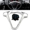 Car Frame Panel Steering Wheel Cover Decorative+Cruise Control Buttons For Ford Fiesta MK7 Ecosport 2013