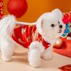 Dog Clothes New Year's Gold Silk Dragon Pattern Rough Edge Four Feet Warm Small Dog Bi Xiong Teddy Autumn Winter Pet Tang Clothing