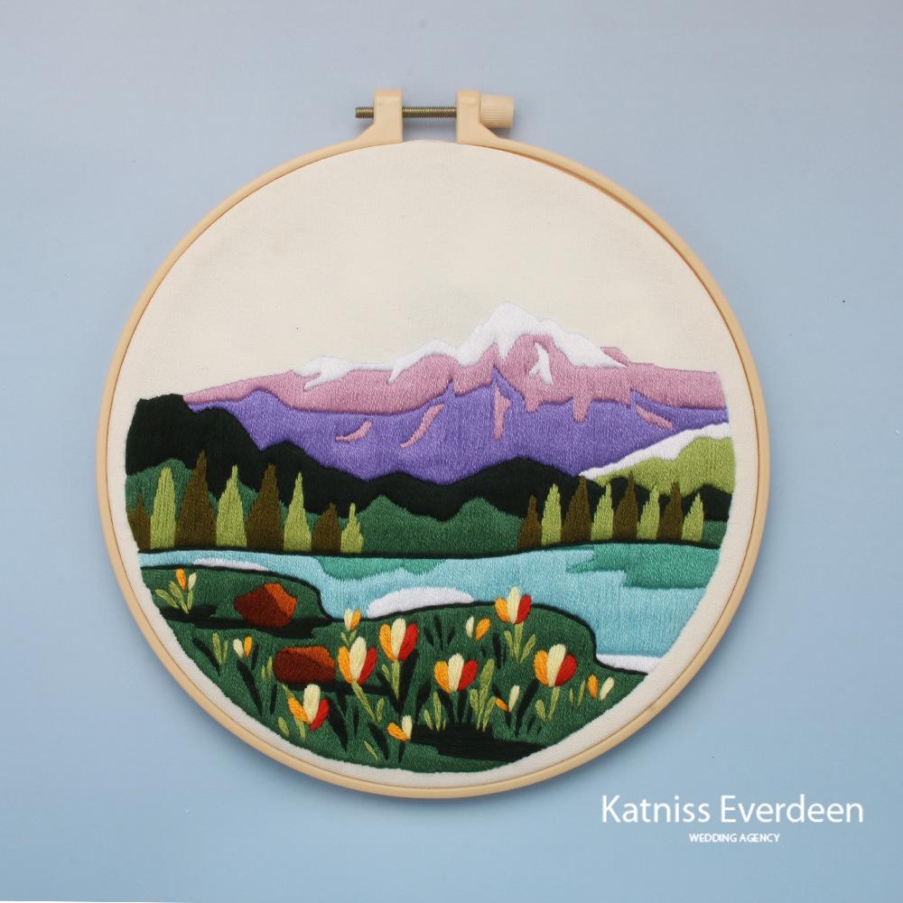 DIY Cross-Border Embroidery Kit: Brocade Rivers & Mountains
