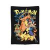 Pokemoned Lucario Type Fighting Steel Poster Blankets  Fuzzy Vintage Soft Throw Blankets for Home Decoration,