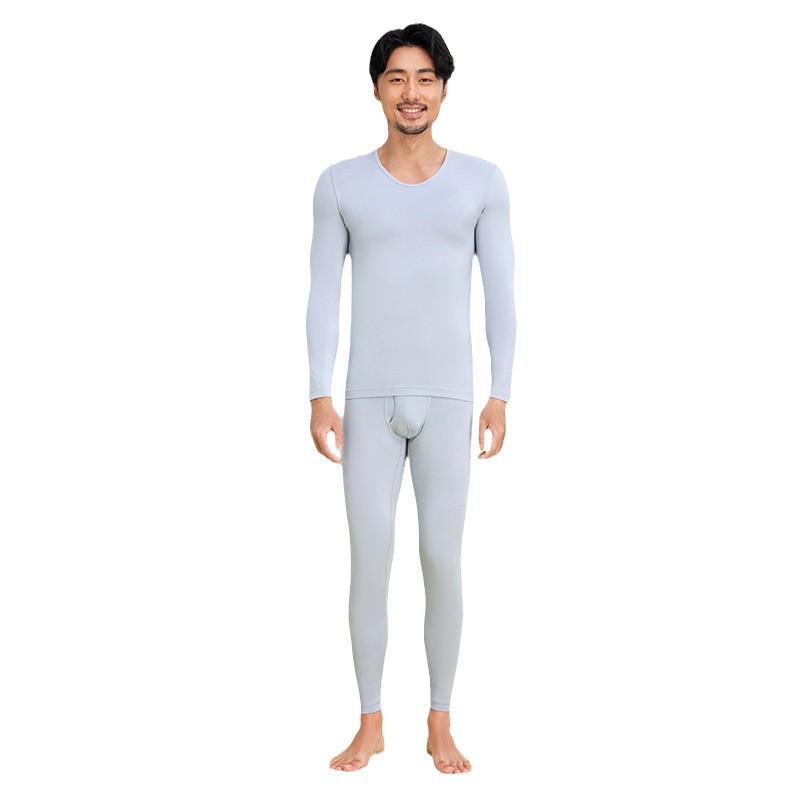 Men's Ultra-Thin Thermal Underwear Set - Autumn/Winter Close-Fit Top and Pants