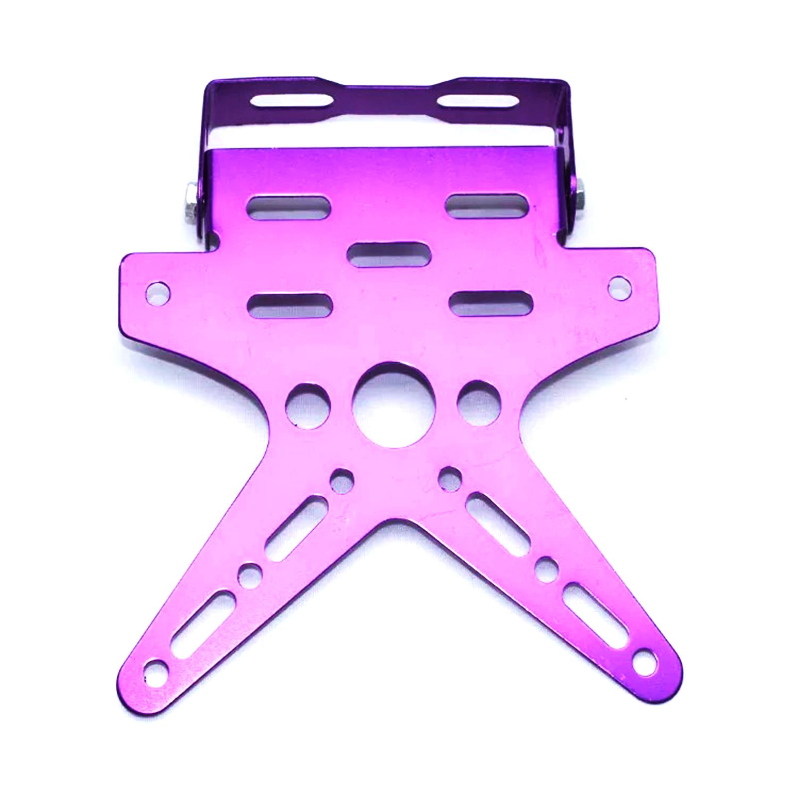 

Универсальный держатель номерного знака для мотоцикла и электровелосипеда с противоугонным дизайном и светоотражающими элементами. Простая установка. фиолетовый