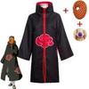 Naruto Uchiha Obito Tobi Akatsuki Cosplay Set: Coat, Shoes, Mask, and Ring