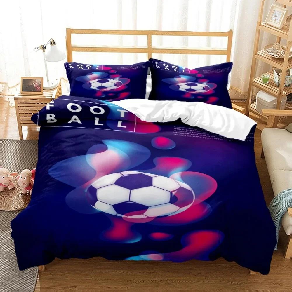 Soccer Cover Digital Polyester Comfortable Duvet Quilt Cover Pillowcase Bedding Set Children Bedroom Decoration Home Textile