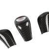 3pc Carbon Fiber Gear Shift Knob Head Cover Trim For Jeep Grand Cherokee 11-13