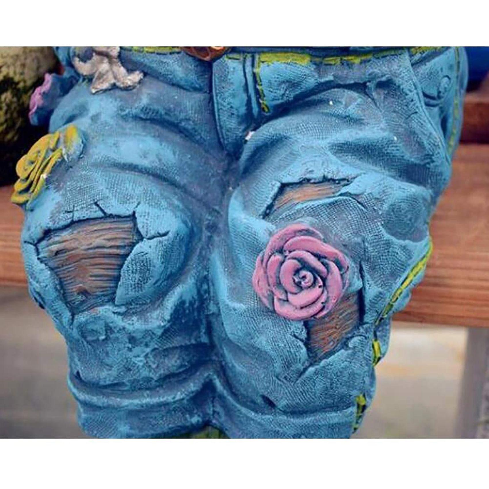 

Good-Denim Clothes Pants Resin Flower Pots Creative Jeans Planter Garden Decoration Creative Jeans Shape Resin DIY