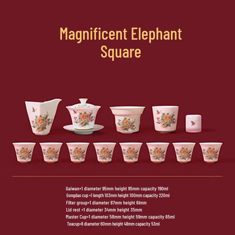 

Peony Mutton Fat Jade Porcelain Kung Fu Tea Set