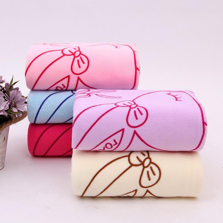 Cartoon Ultra-Fine Fiber Bath Towel: Absorbent, Lint-Free, for Home & Beach, Kids & Adults