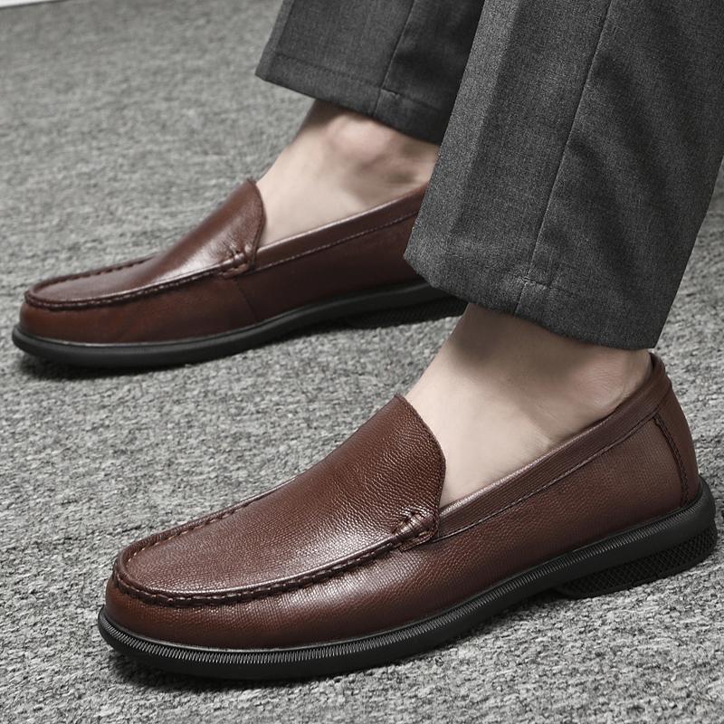 Pantofi pentru bărbați, din piele naturală, respirabilă, pantofi pentru bărbați, pantofi casual din piele, pantofi de șofer