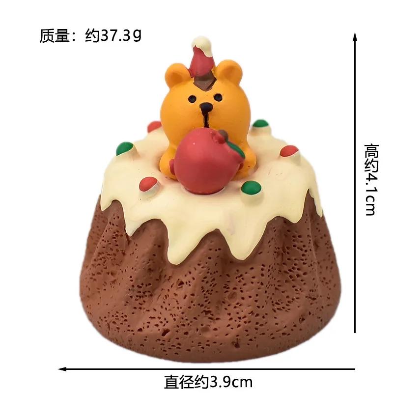 Zakka Japanese Cat Christmas Miniature Scene Props Shooting Office Bookshelf Decoration Collectible Desktop Decorations Gifts