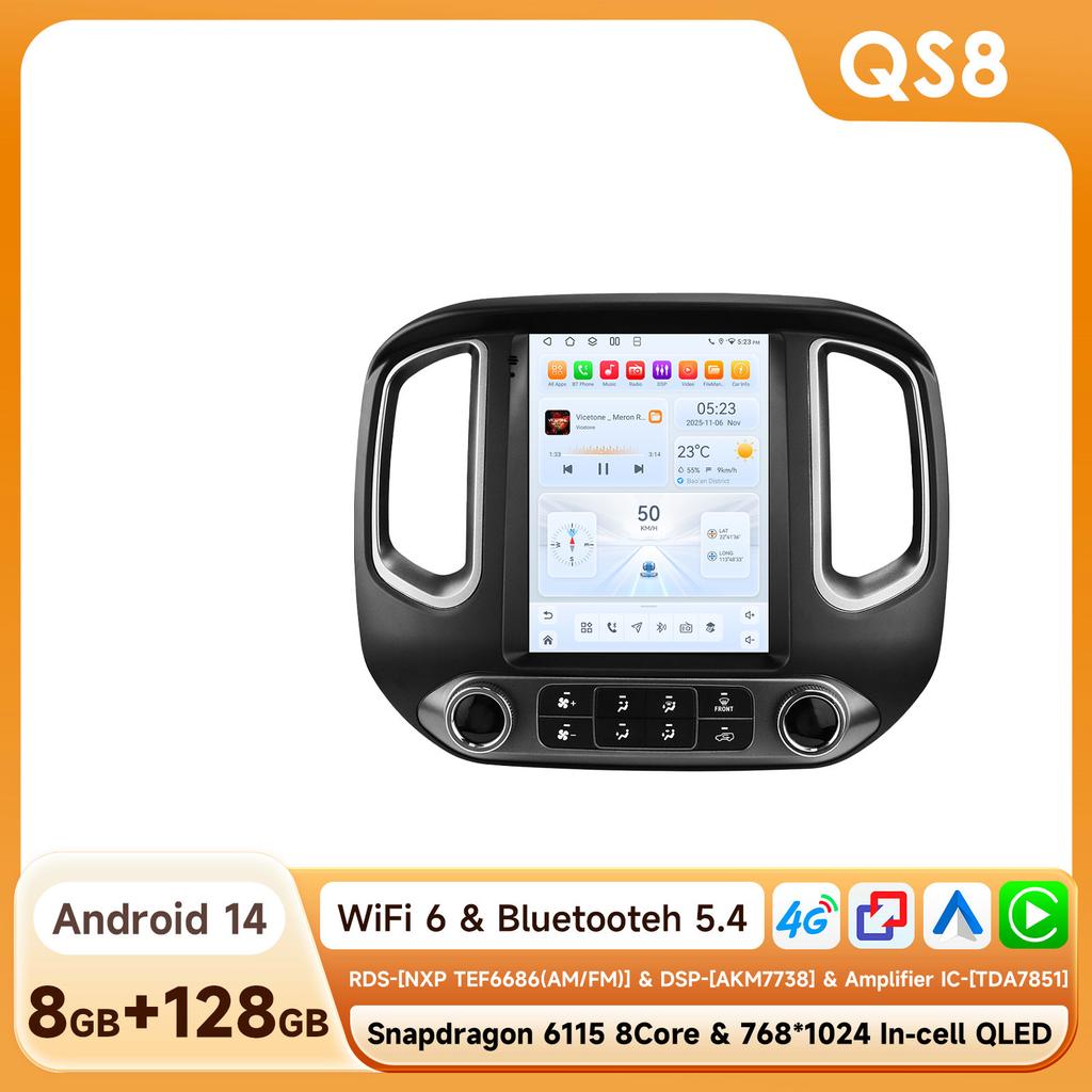 Hizpo 9.7inch For Tesla Style Car Radio for Chevrolet Colorado 2014 - 2019 GMC Canyon Android Auto 4G Wireless Carplay DSP Multimedia Player 2Din