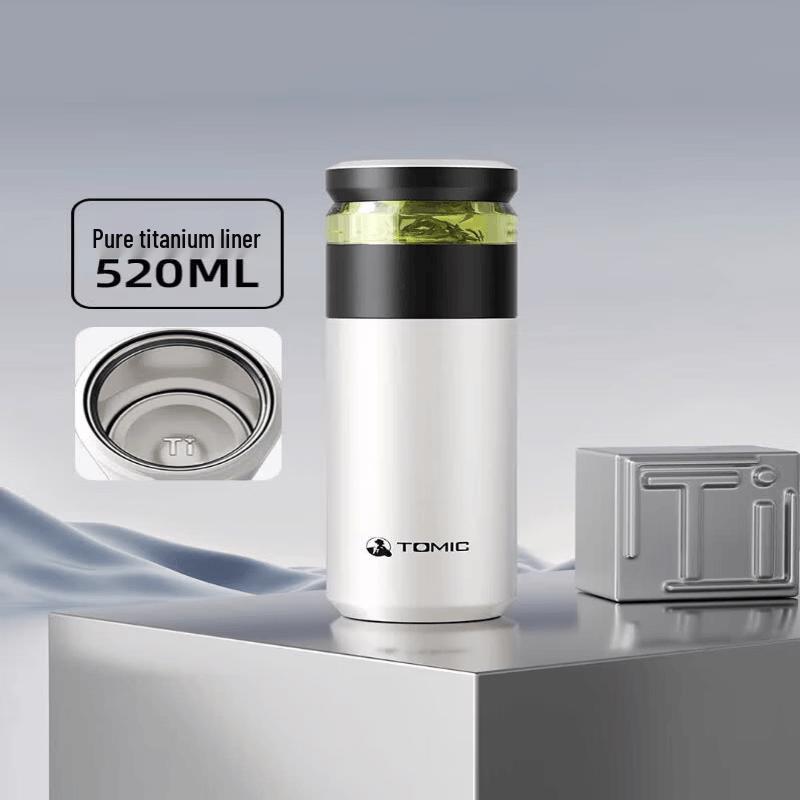 TOMIC Pure Titanium Insulated Tea Infuser Bottle