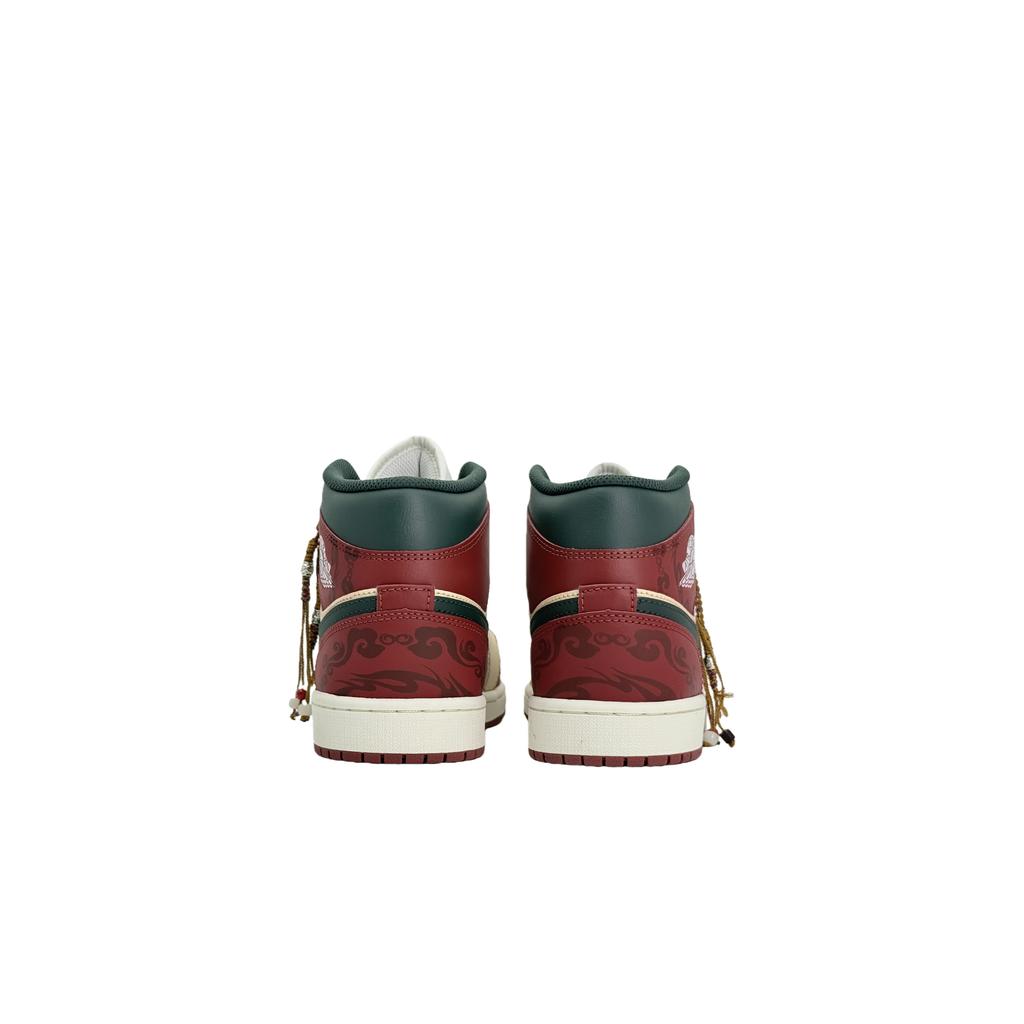 Jordan Air Jordan 1 Pelle Mid top Vintage Scarpe da Basket Uomo Giallo Rosso DQ8426-105(Team1449-)