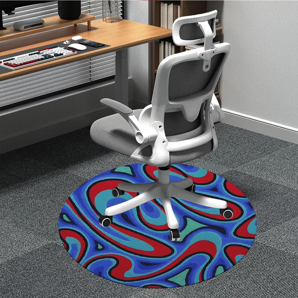 

1pc Abstract Swirls Chair Carpet for Office, Non-slip, Soft and Durable Office Rug, Perfect for Office yy251227132 80cm by 80cm