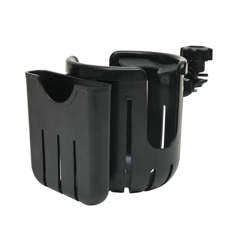 Universal 2-In-1 Cup Holder + Phone Holder For Strollers, Bicycles,Adjustable Drink Holder For Bike чёрный
