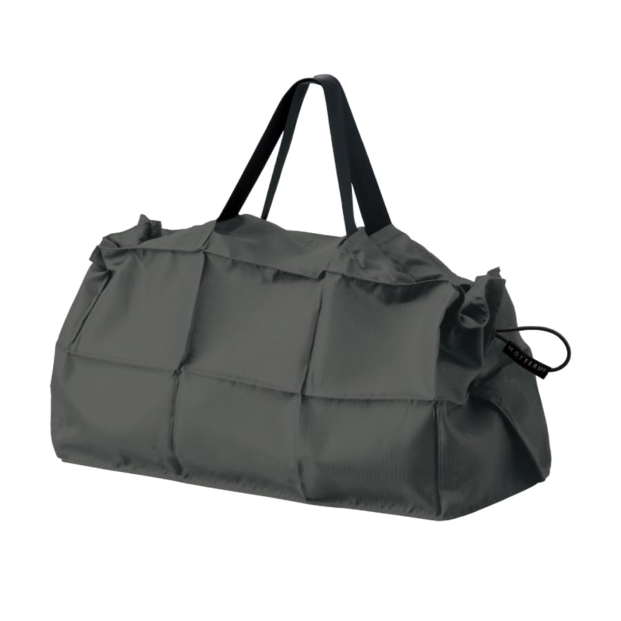 MOTTERU Patterned Daily Bag 12L Insulated Tote Shopping Eco Compact Tote Day Gift Bag, Bag, Bag, Bag, Mother's (Black (Charcoal Black))